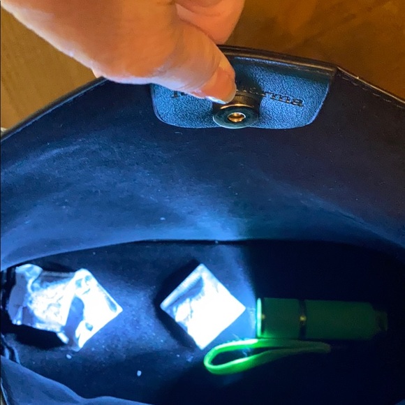 Lulu Dharma Tote Bag 12”x 12” Teal w/gold trim - Picture 5 of 5